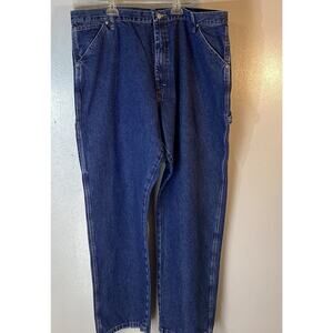 Wrangler Carpenter Jeans Adult 42x32 Blue Denim Relaxed Fit